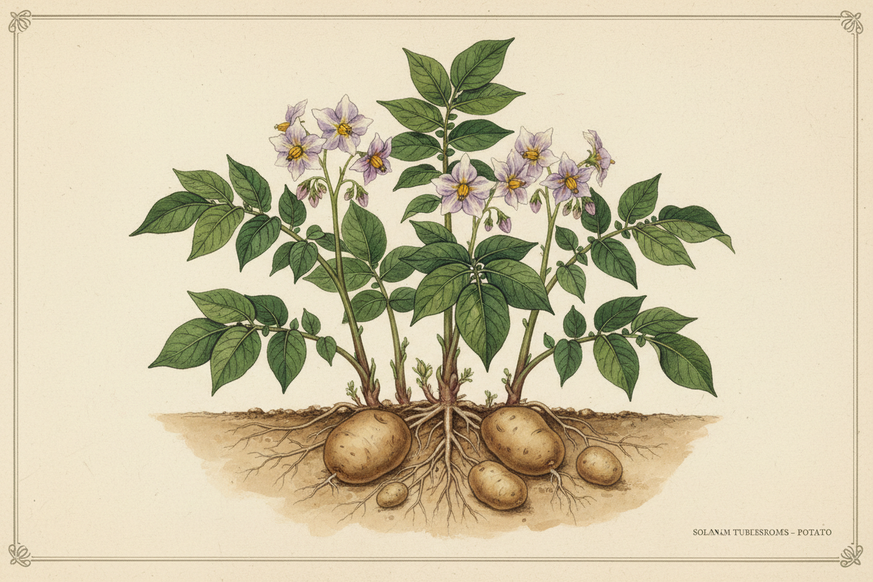 potato plant painting